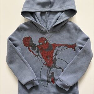 Spider-Man Graphic Hooded Pullover - Gray & Red